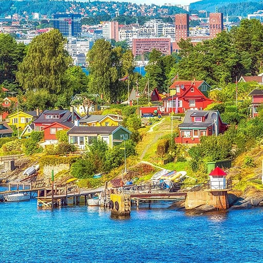 Isla de Lindøya en el fiordo de Oslo